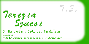 terezia szucsi business card